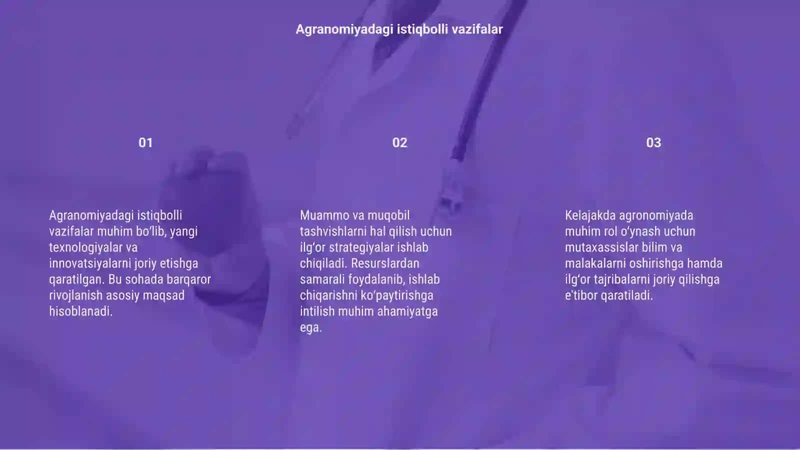 Agranomiyadagi istiqbolli vazifalar va bu sohadagi muammoni hal etish yulari 3