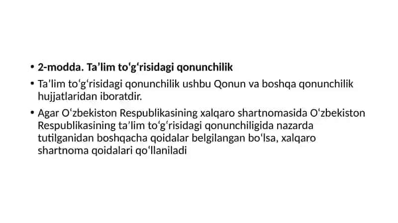 O‘zbekiston Respublikasining Qonuni Ta’lim to‘g‘risida 3