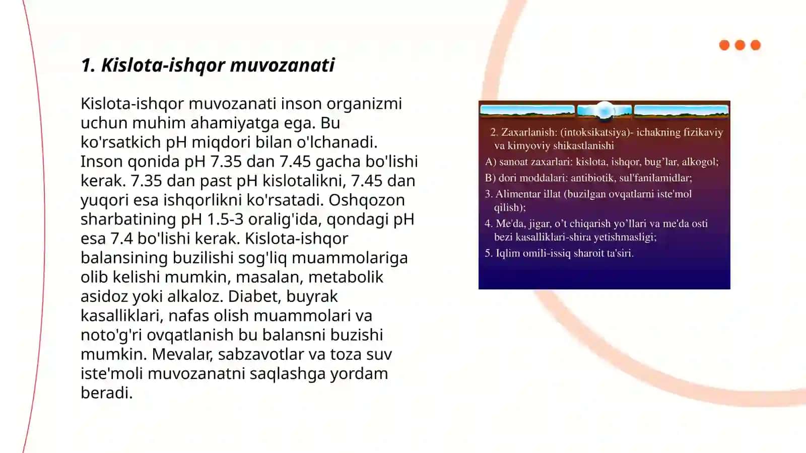 Kislota-ishqor buzilishining patofiziologiyasi 3