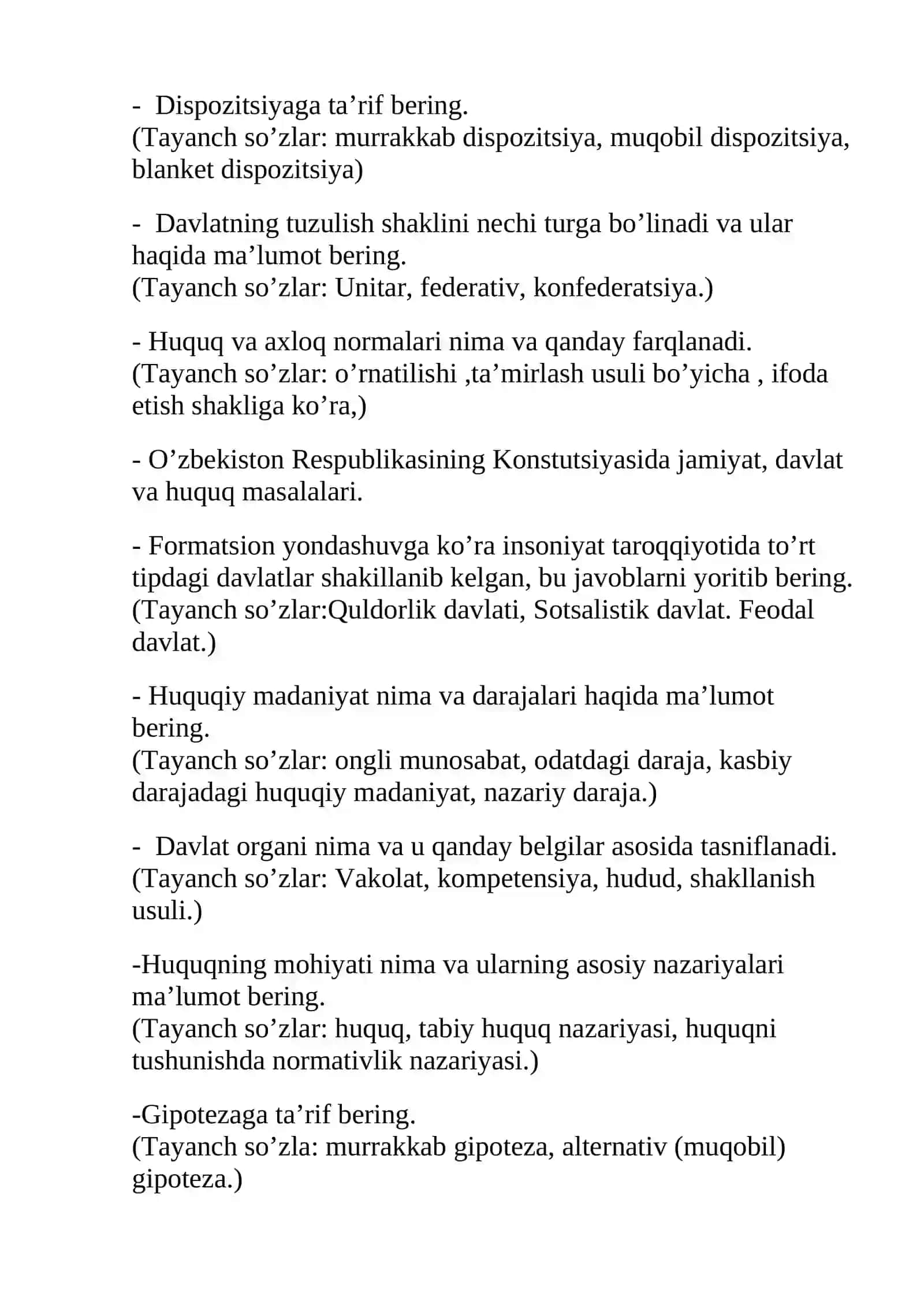 Davlatning boshqaruv shakli qaysilar 3