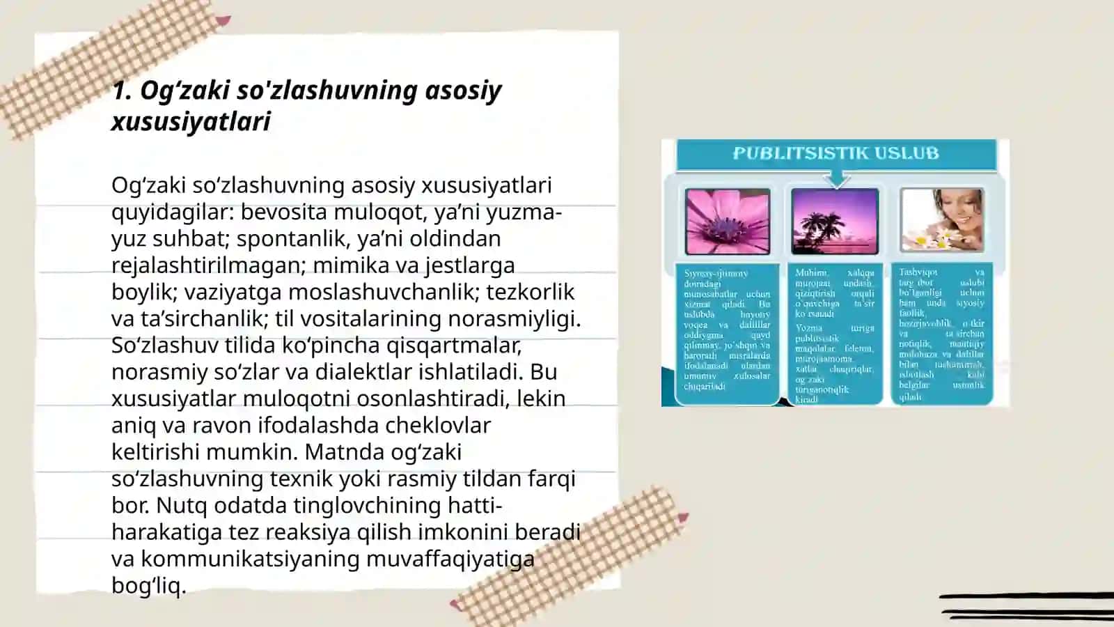 Og‘zaki so'zlashuv va ilmiy uslub va ularning o‘ziga xos xususiyatlari 3
