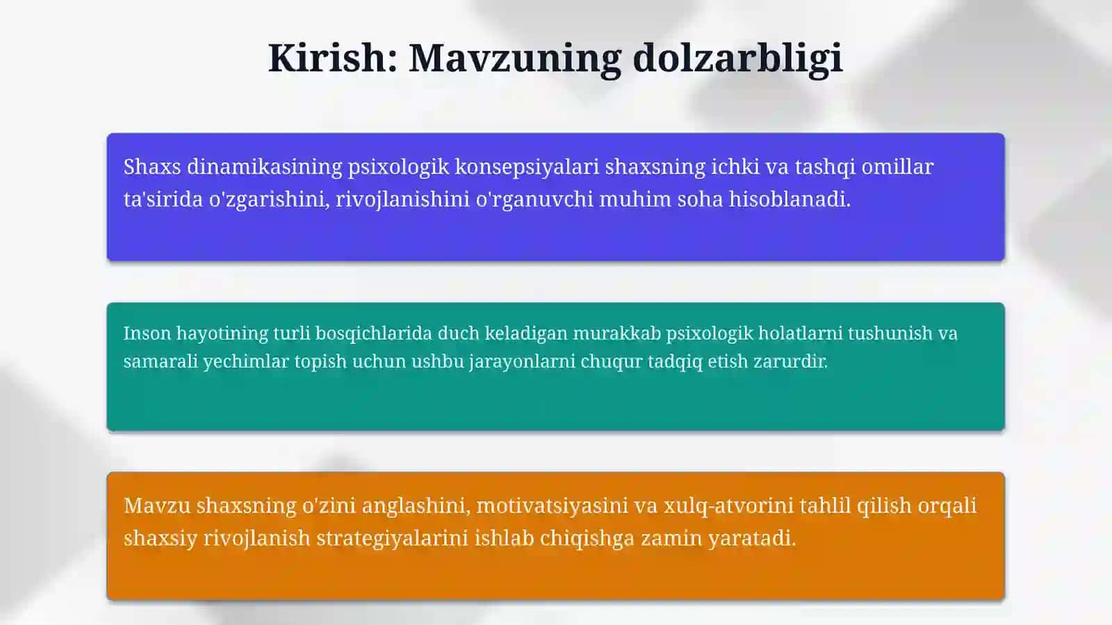 Shaxs dinamik sohasining psixologik konsepsiyalari 3