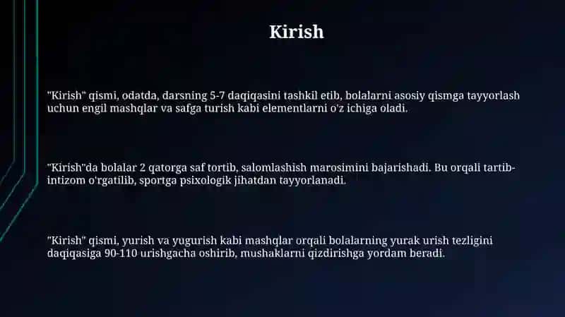 Sport mashqlarini o'rgatish metodikasi 3