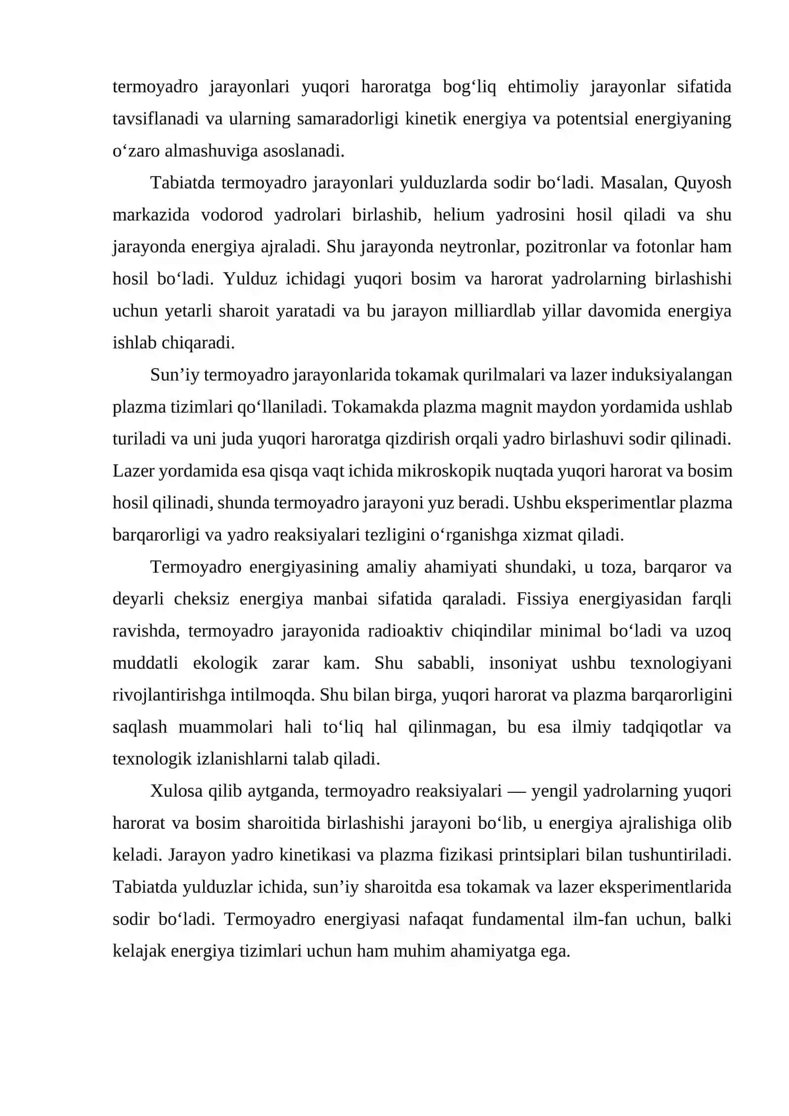 Boshqariladigan termoyadro reaksiyalari (sintez) 3