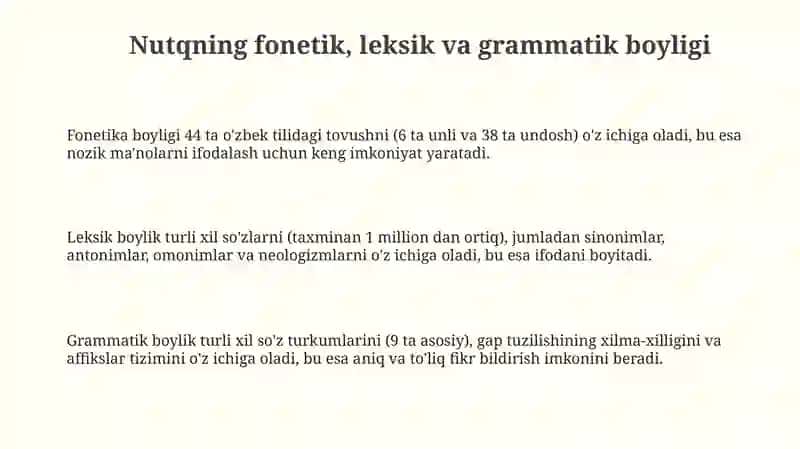 Nutqning boyligivajo'yaliligi 3