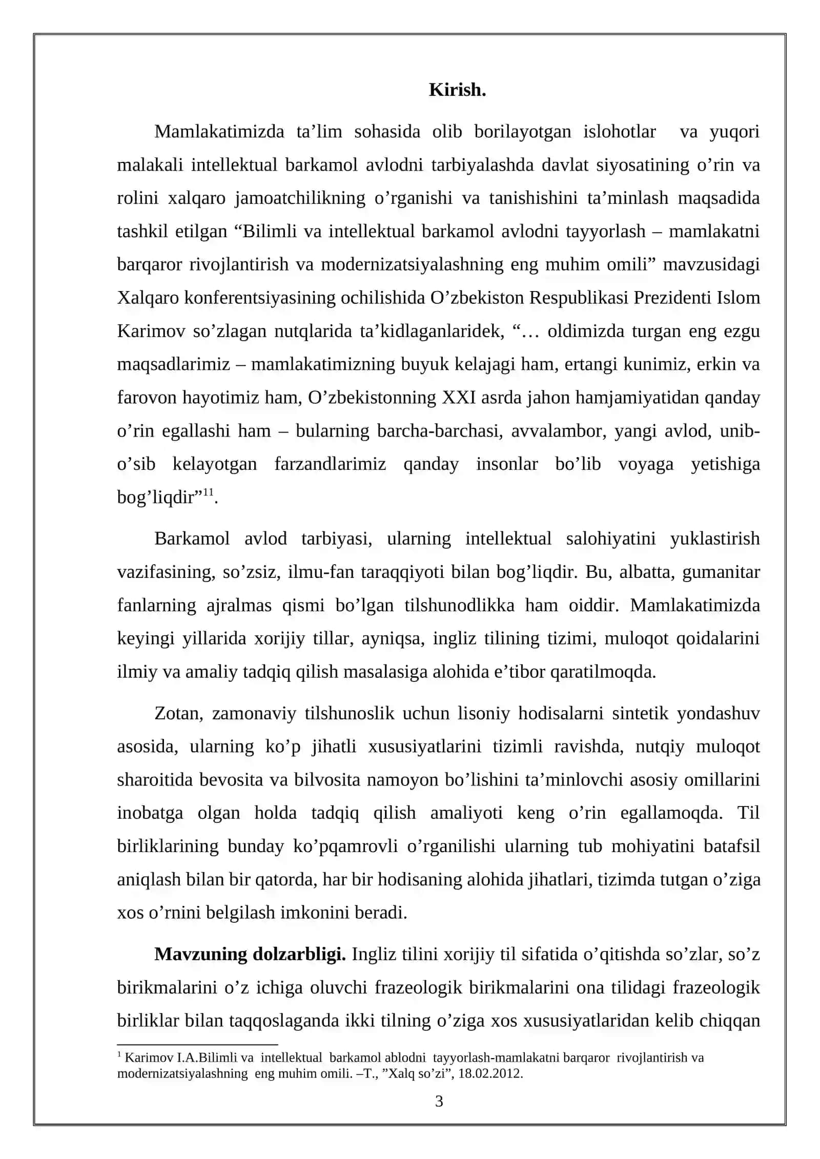 Frazeologik birliklar mavzusidagi Bitiruv malakaviy ishi 3