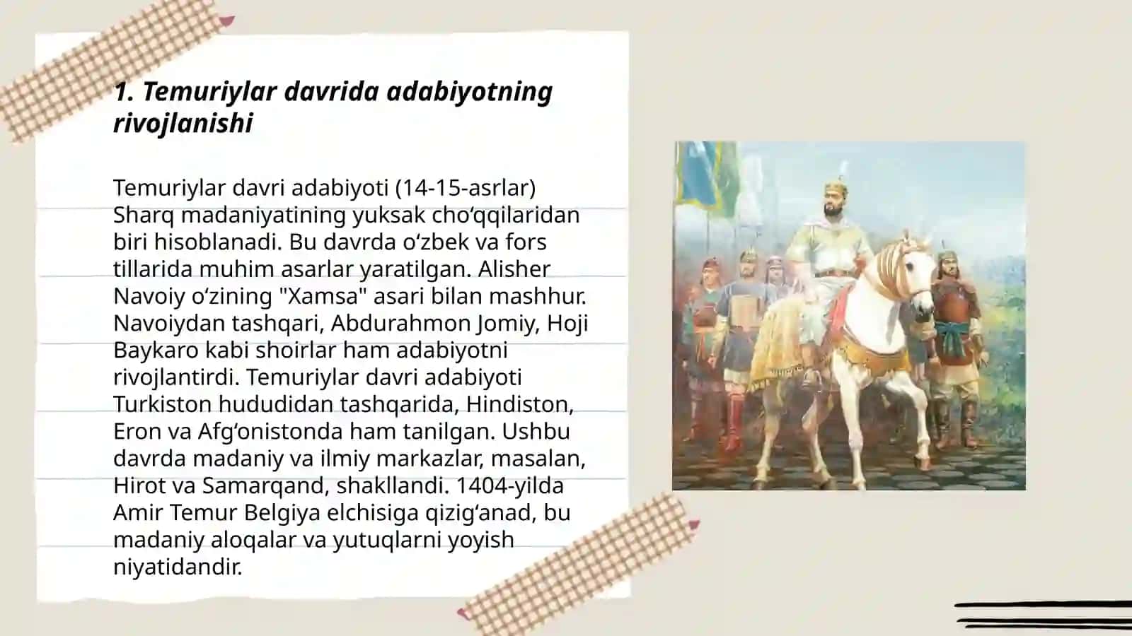 Temuriylar davrida ma'naviy-ma'rifiy yuksalish 3