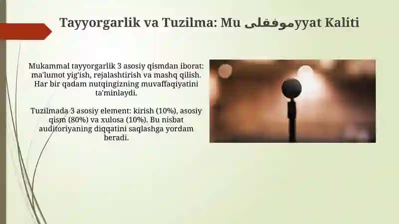 Tayyorgarlik va Tuzilma: Mu موفقلیyyat Kaliti 3