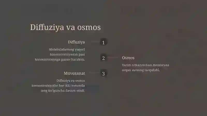 Diffuziya va osmos 3