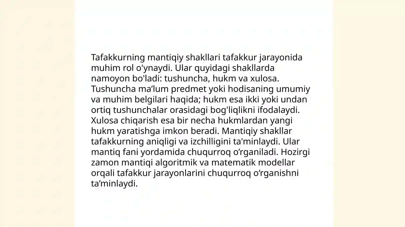 Tafakkurning mantiqiy shakllari va qonunlari 3