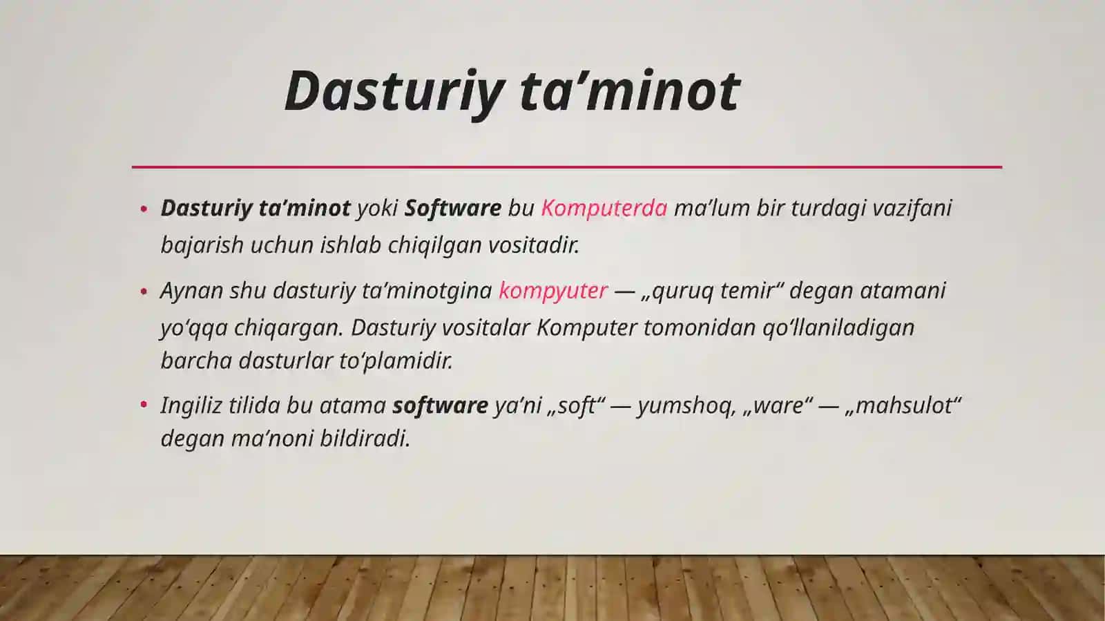 Office paketlari va dasturiy vositalar 3