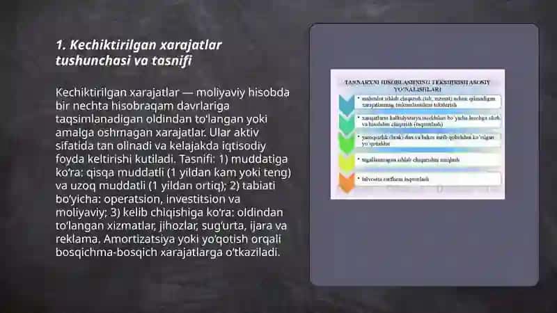 Kechiktirilgan xarajatlarni hisobga olish 3