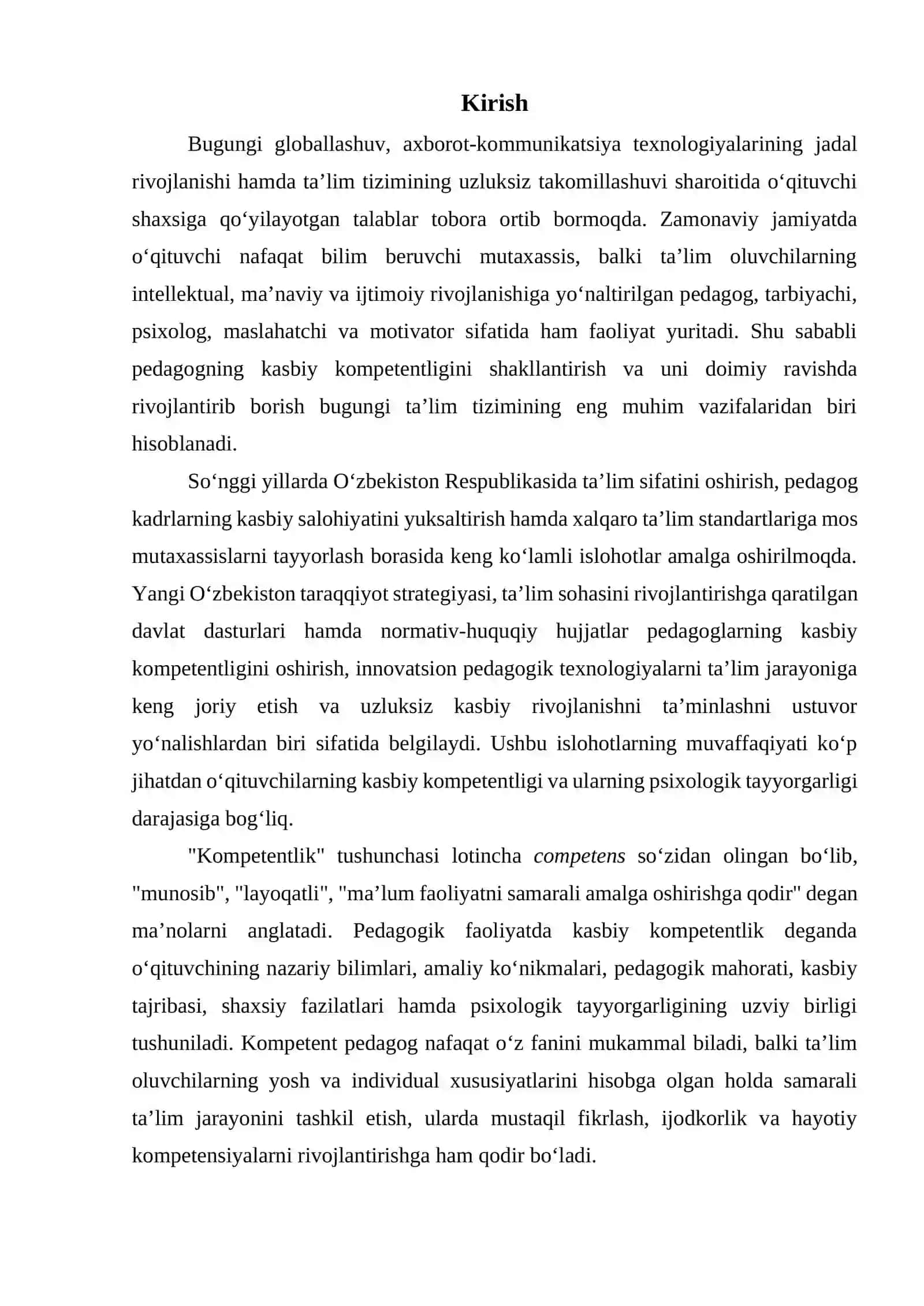 O‘qituvchi kasbiy kompetentligining psixologik asoslari 3