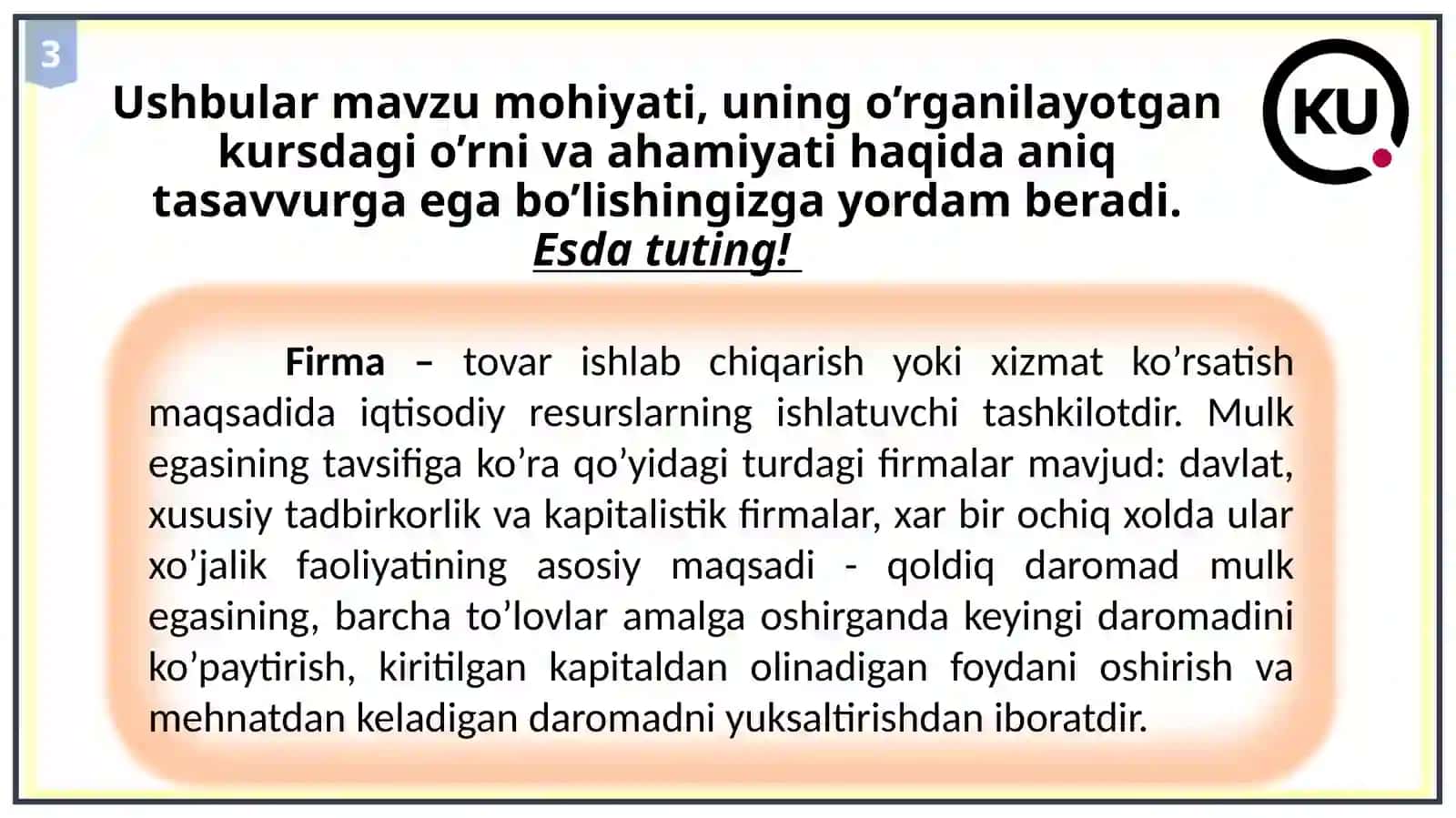 9-Amaliy mashg’ulot: Firma nazariyasi 3