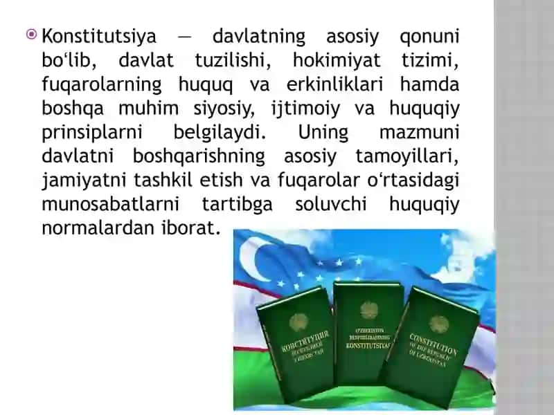 Konstitutsiyyaning davlat va jamiyat hayotidagi o'rni 3