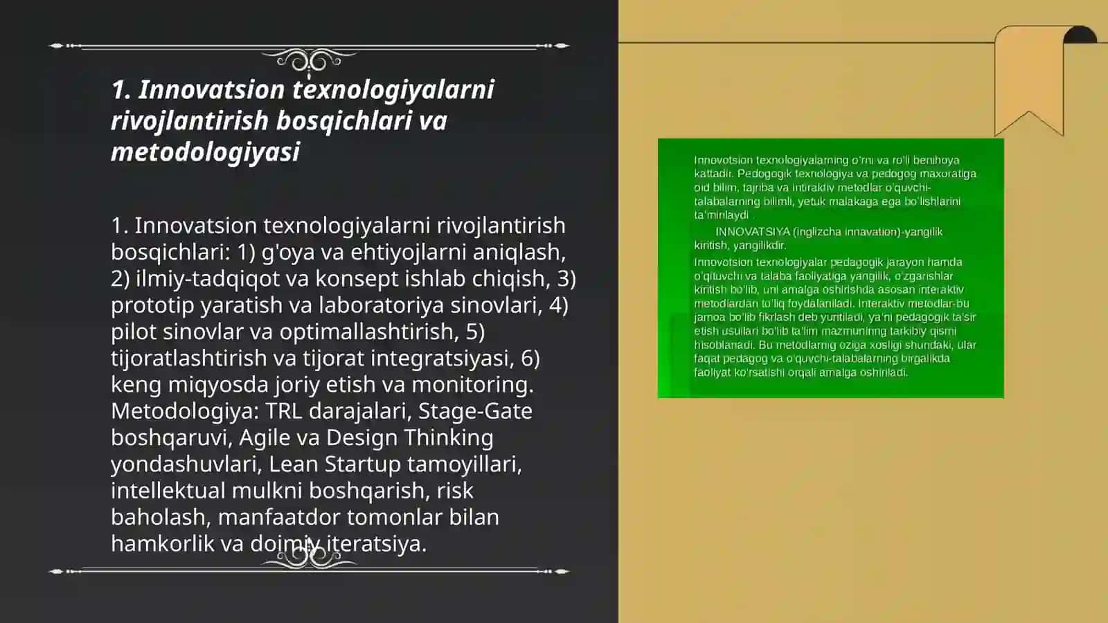 Innovatsion texnologiyalarni rivojlantirish bosqichlari va metodologiyasi 3