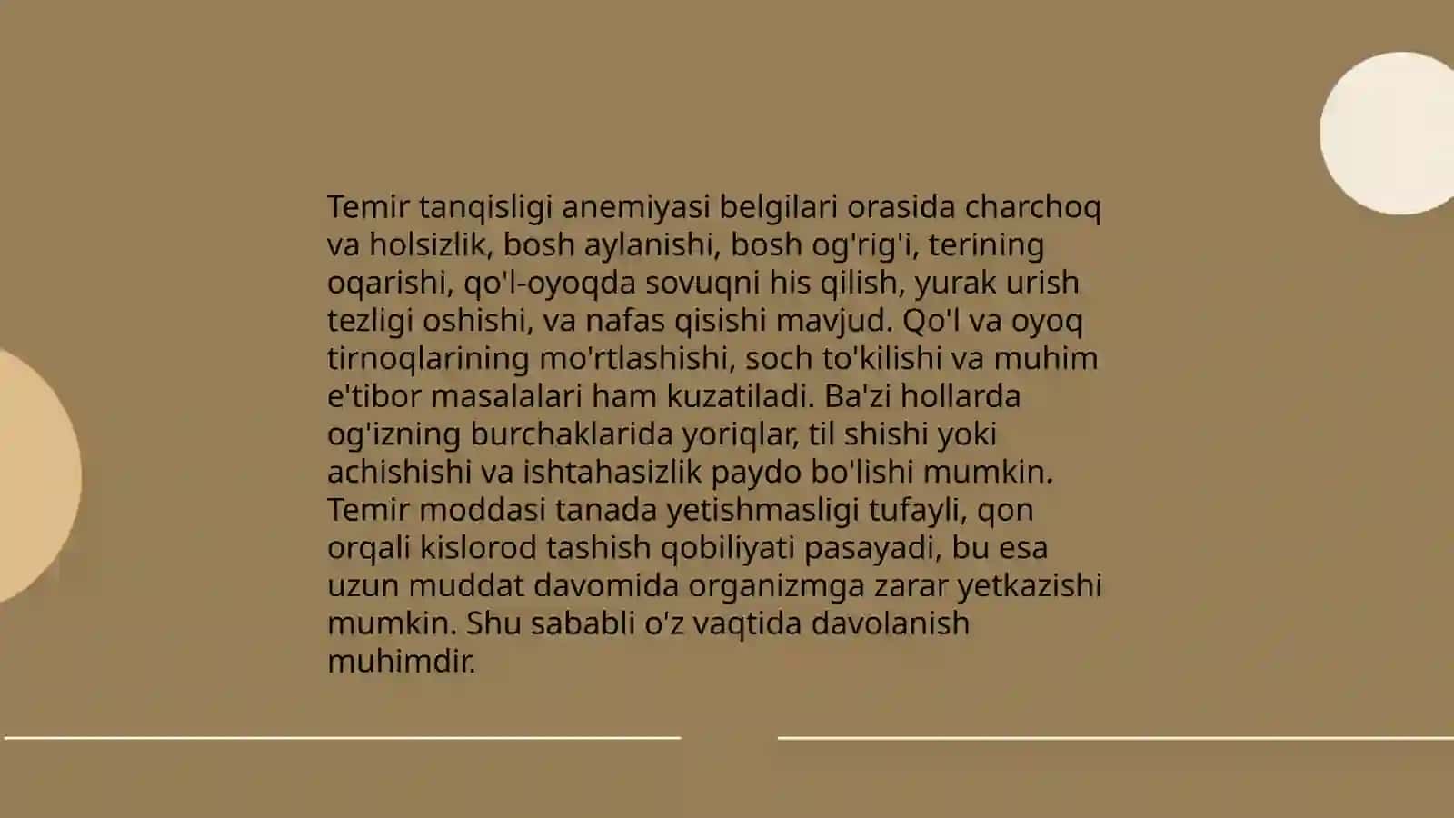 Temir tanqis anemiyalari og'irlik darajalarini davolash va profilaktika prinsiplari 3