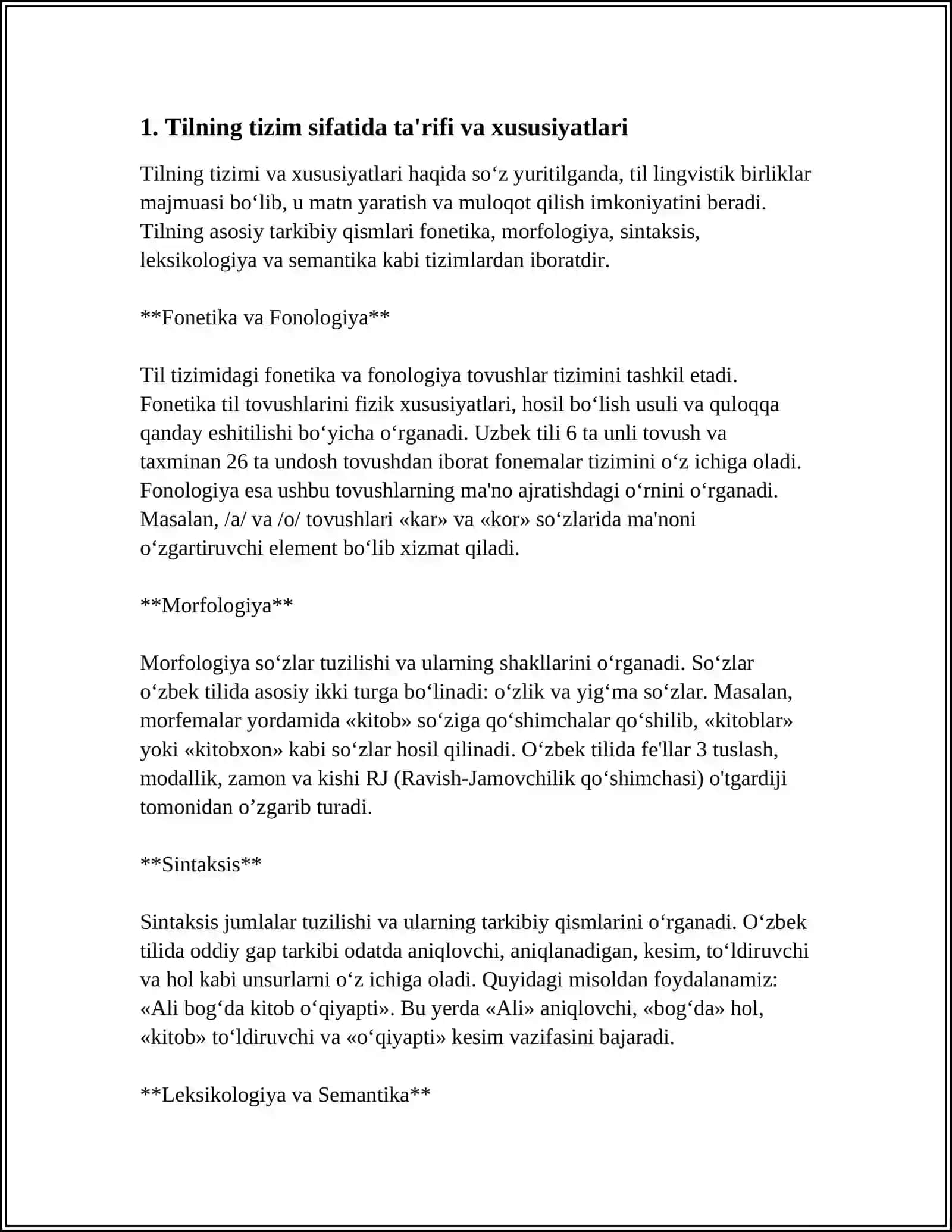 TILNING TIZIM SIFATIDAGI MOHIYATI 3