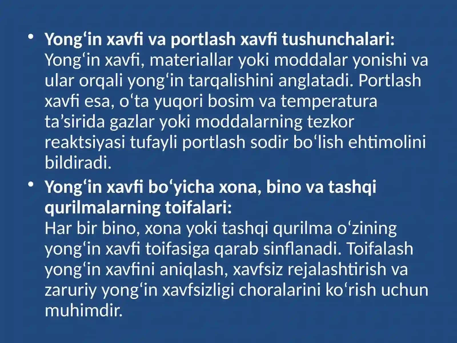 Yong‘in xavfi bo‘yicha xona, bino va tashqi qurilmalarning toifalari 3