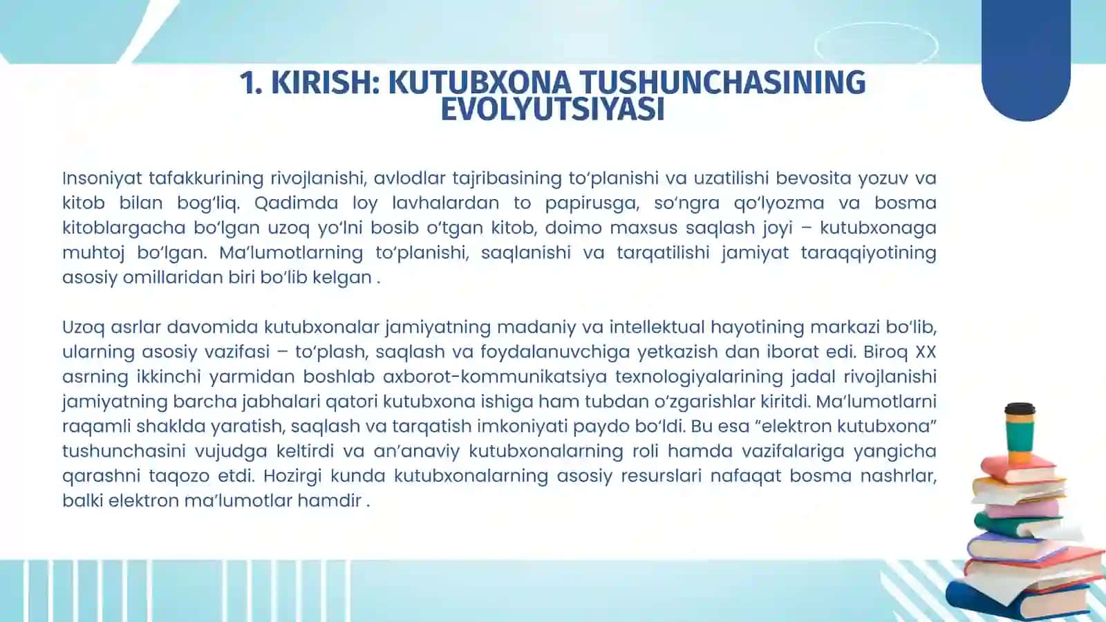 An'anaviy va elektron kutubxona taqqoslanishi 3
