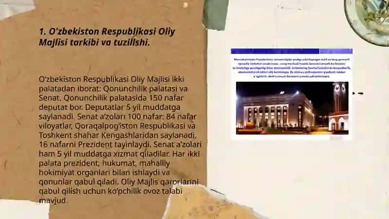 O'zbekistonda parlament tizimi va undagi islohotlar 3