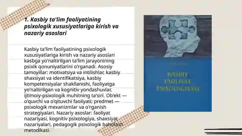 Kasbiy ta'lim faoliyatining psixologik xususiyatlari 3