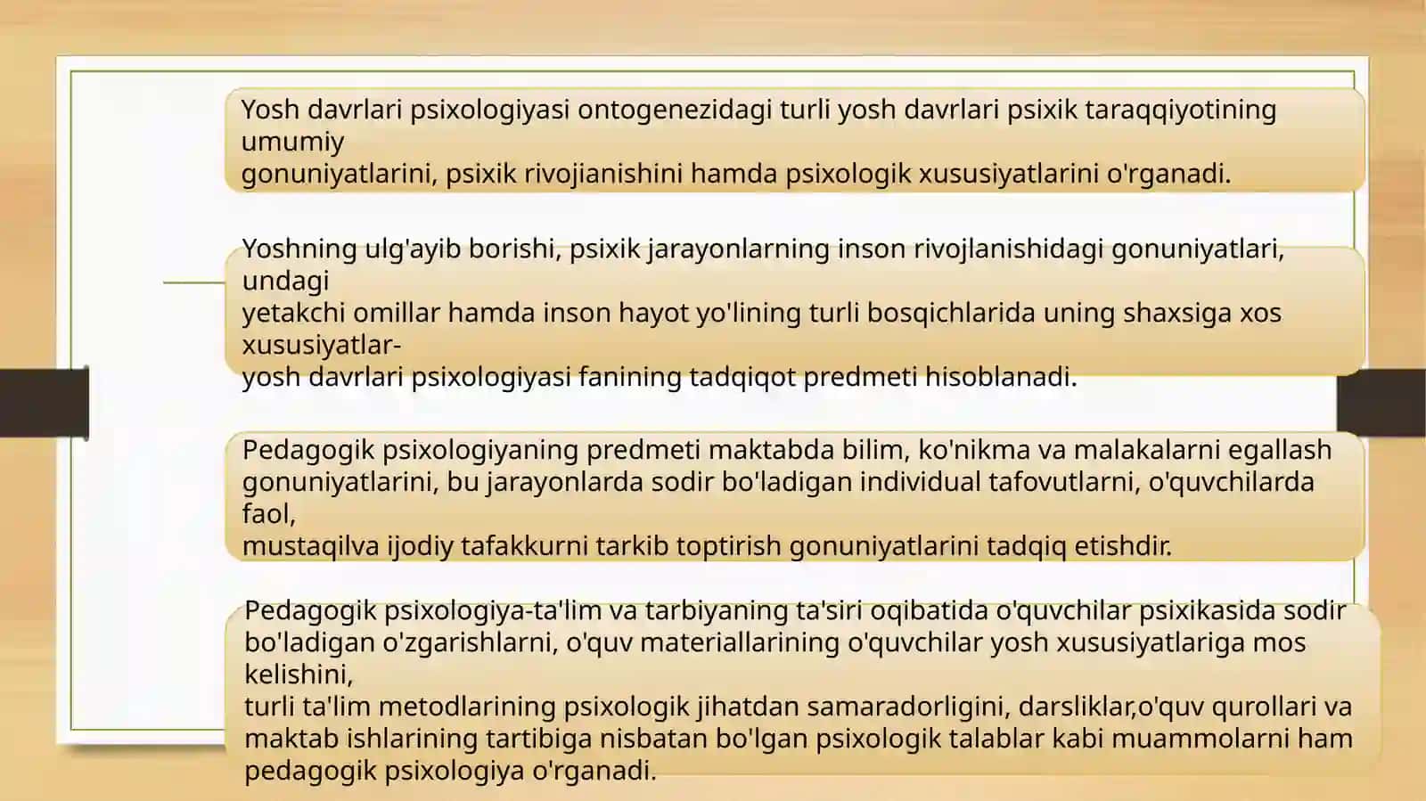 Yosh va Pedagogik Psixologiya fanining tadqiqot sohasi muammolari 3