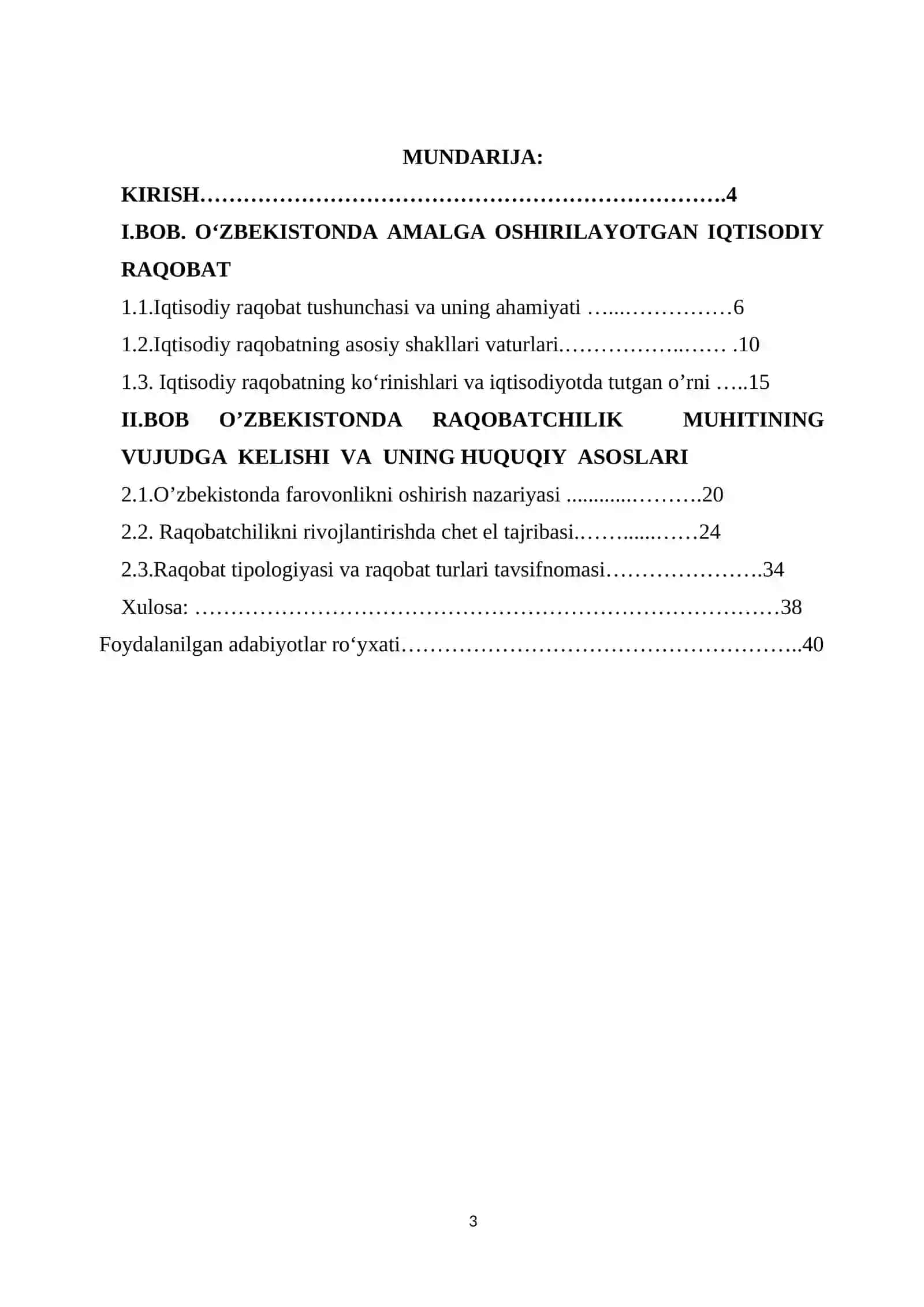 IQTISODIYOT NAZARIYASI KURSI 3