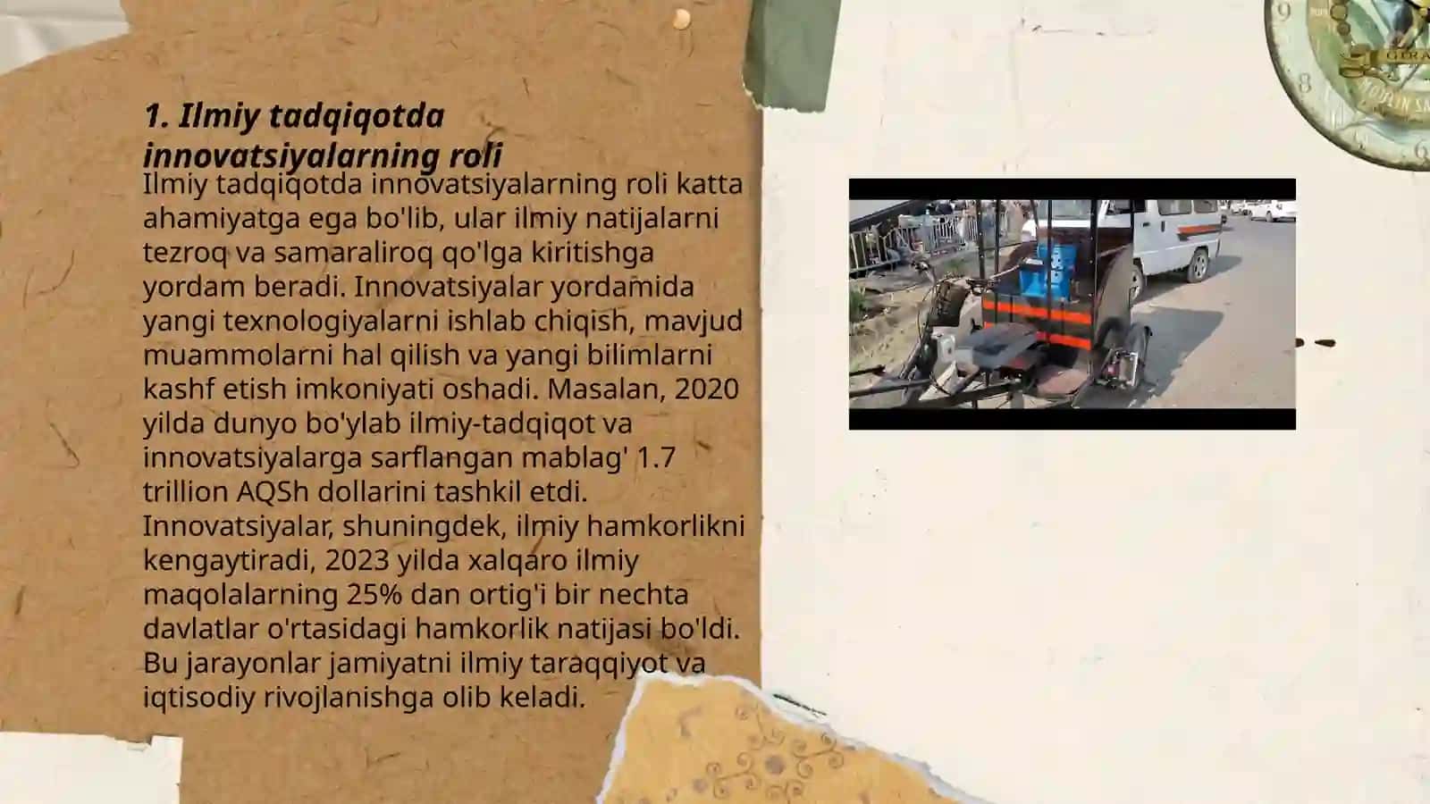 Ilmiy tadqiqotda innovatsiya va novatsiyalar, kashfiyotlar va ixtirolar, intellektual mulk va patent tushunchalarining mutanosibligi 3