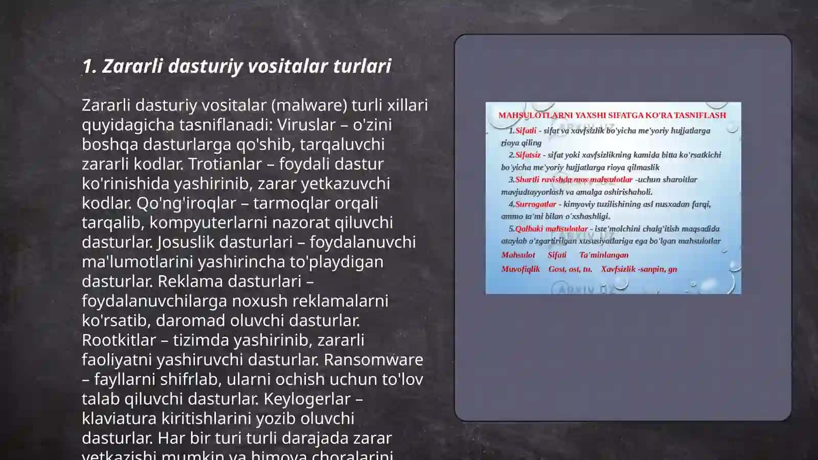 Zararli dasturiy vositalarni klassifikatsiya va himoyalash usullari 3