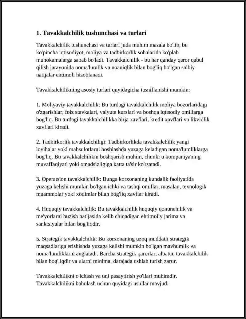 TAVAKKALCHILIKNI O'LCHASH VA UNI PASAYTIRISH YO'LLARI 3