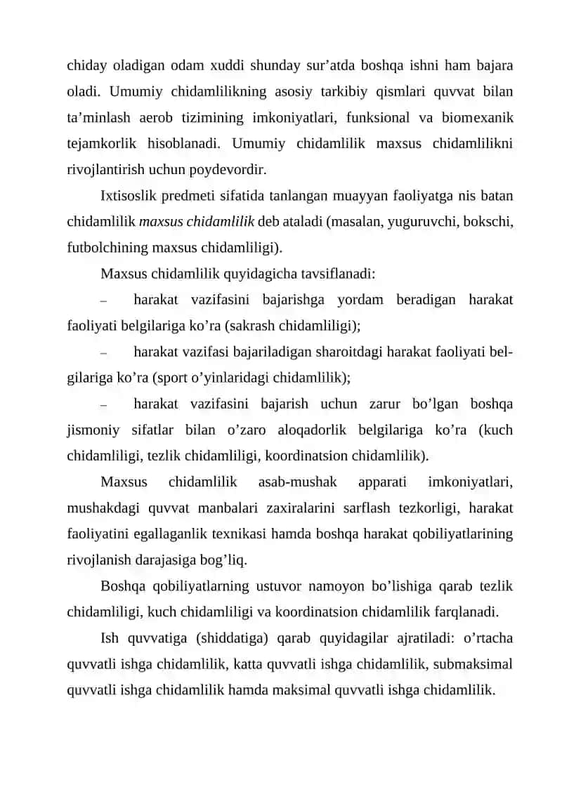 Maxsus chidamlilikni rivojlantirish kundalik mashqlarni bajarish 3