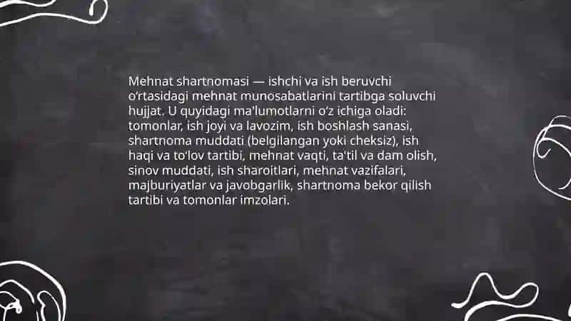 Mehnat shartnomasi 3