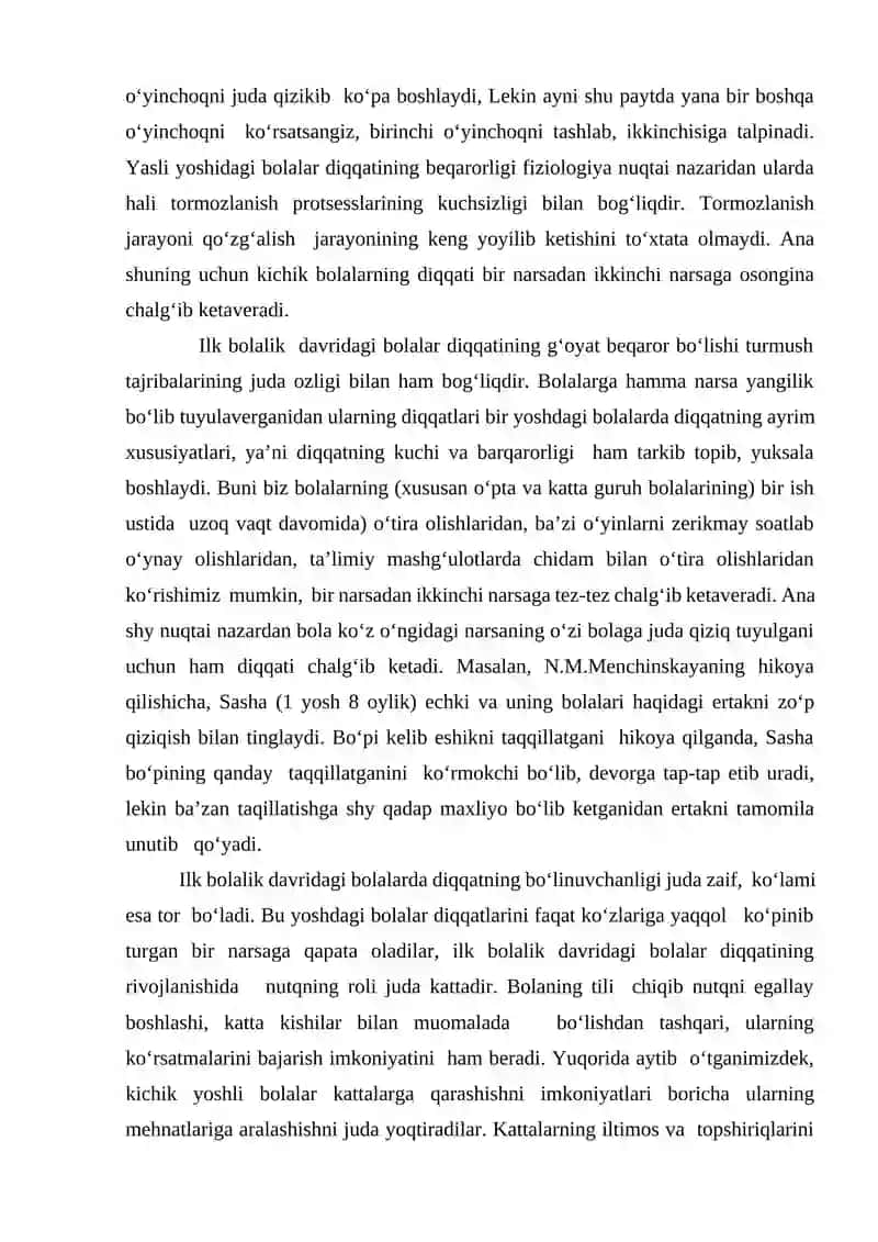 Bolalarda diqqatning rivojlanishi 3
