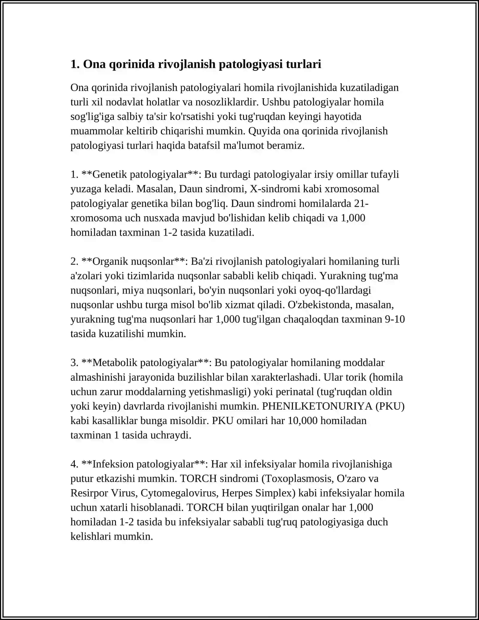 Ona Qornida Rivojlanish Patologiyasi 3