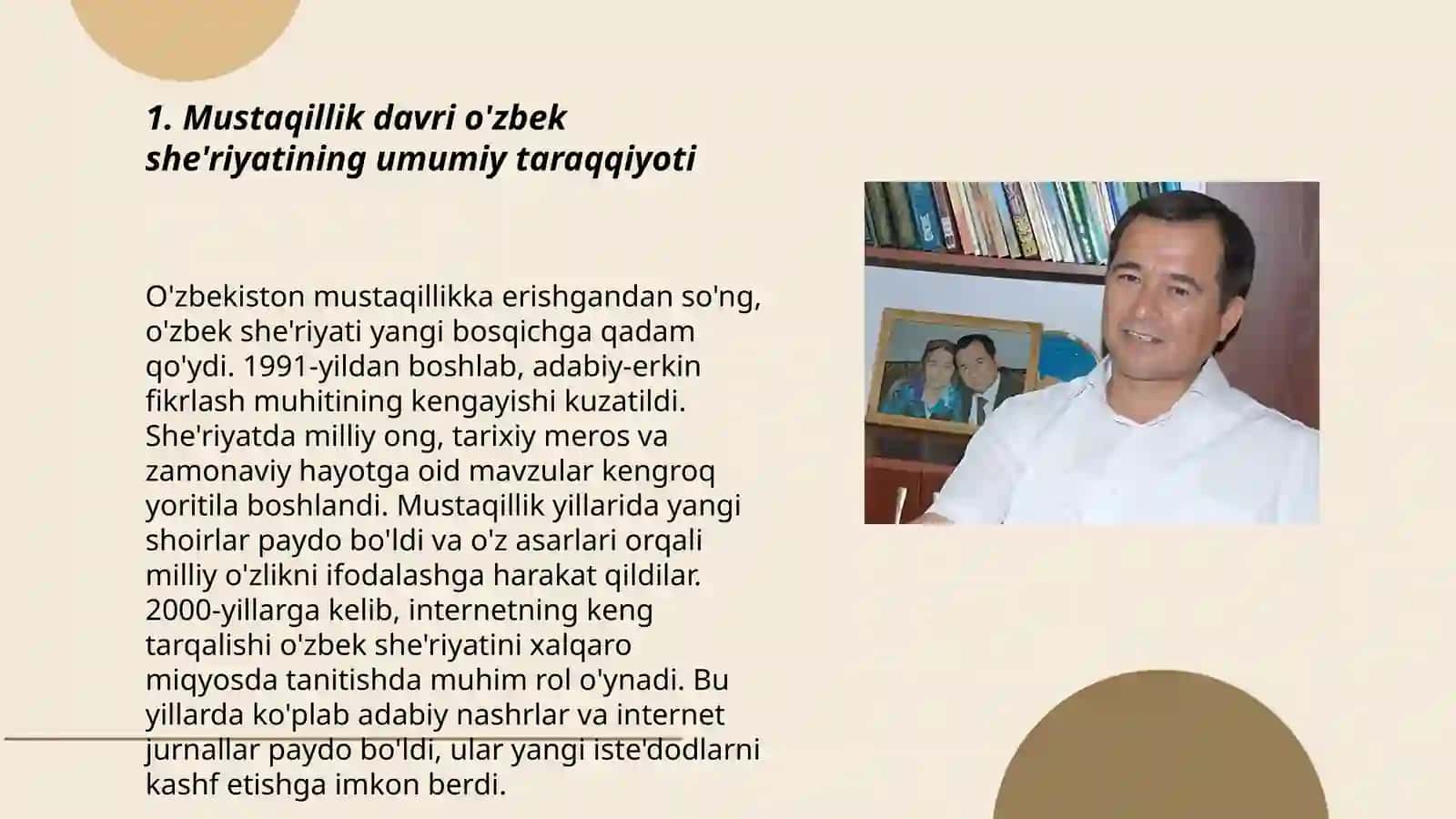 Istiqlol davri oʻzbek sheʼriyatining taraqqiyot tamoyillari 3