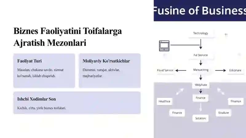 Biznesni Toifalarga Ajratishning Nazariy va Amaliy asoslari 3