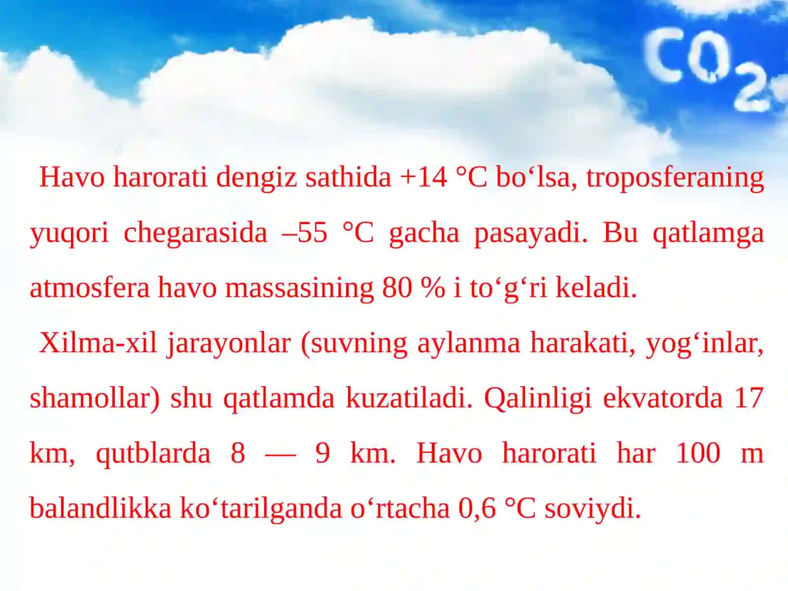 6-sinflar uchun “IQLIM mavzusida tayyorlagan bir soatlik     NAMUNALI DARS ISHLANMASI 3