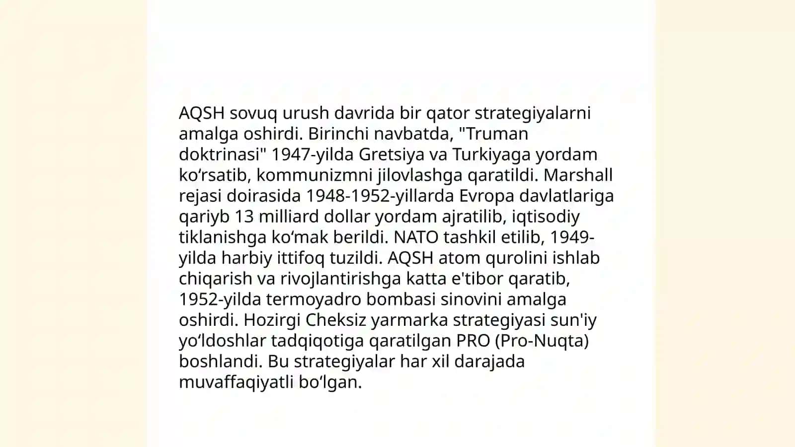Sovuq urish davrlari AQSH va Yevropa davlatlarida 3