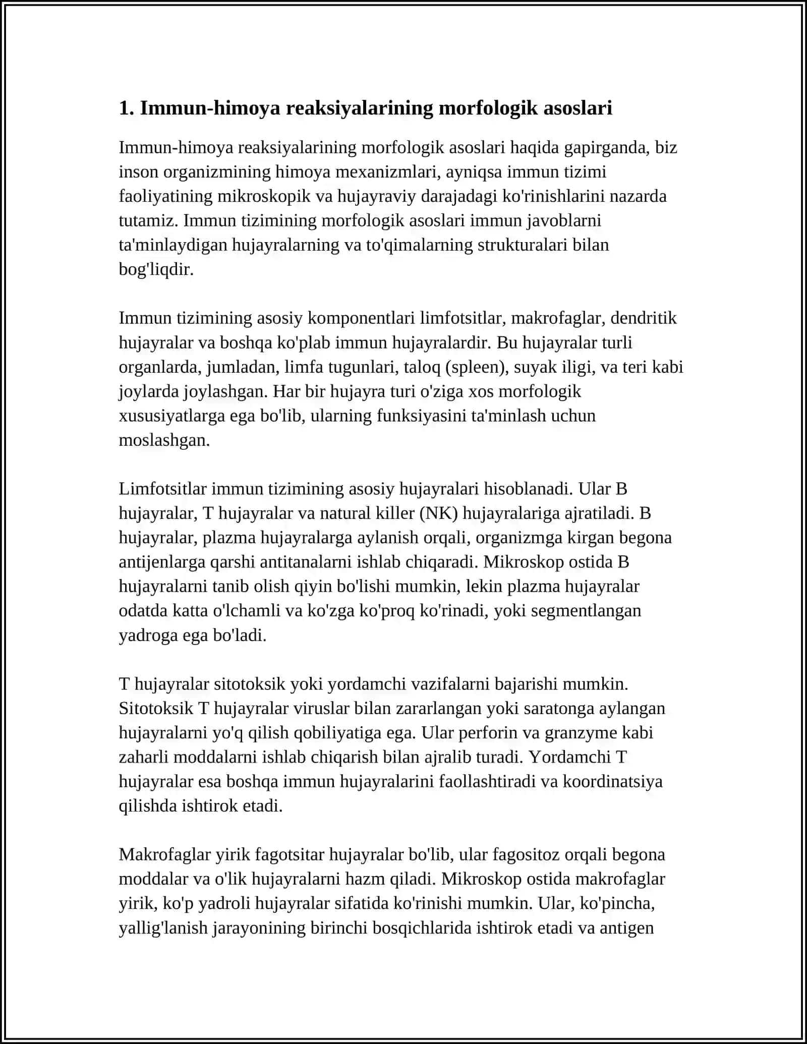 IMMUN-HIMOYA REAKTSIYALARINING MORFOLOGIK ASOSLARI 3