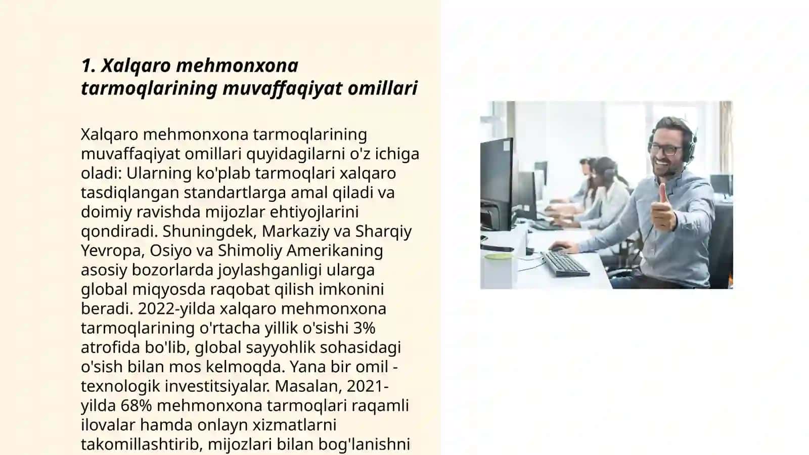 Turizmda mehmonxona biznesini rivojlantirishning xalqaro tajribalari 3