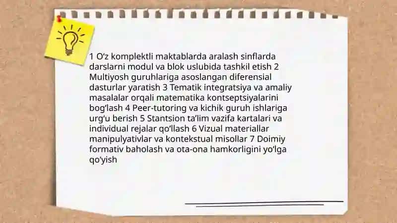 Oz kamplektli maktablarda matematika o‘qitish xususiyatlari 3