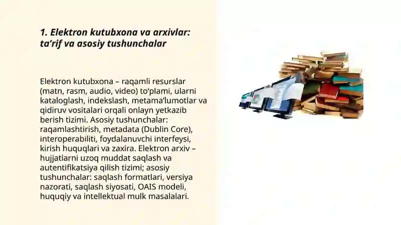 Elektron kutubxona va arxivlar bilan ishlash 3