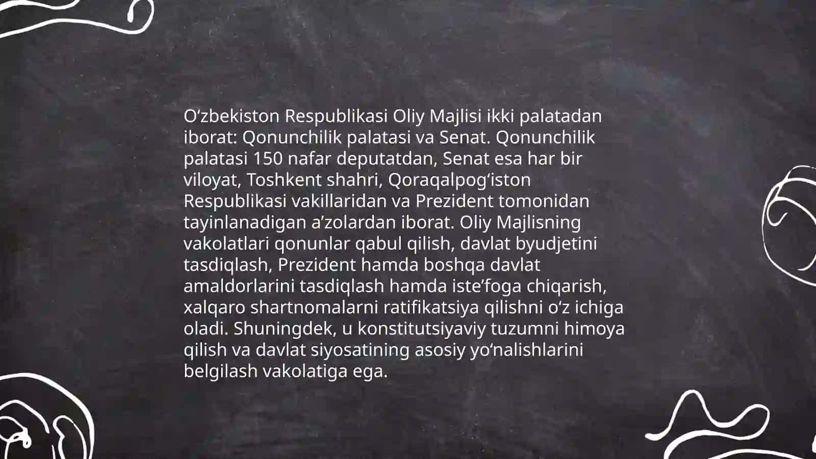 O‘zbekiston Respublikasi Parlamenti Oliy Majlis faoliyati 3