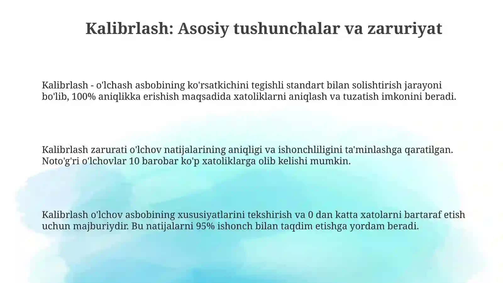 Õlchash vositalarin kalibrlash 3