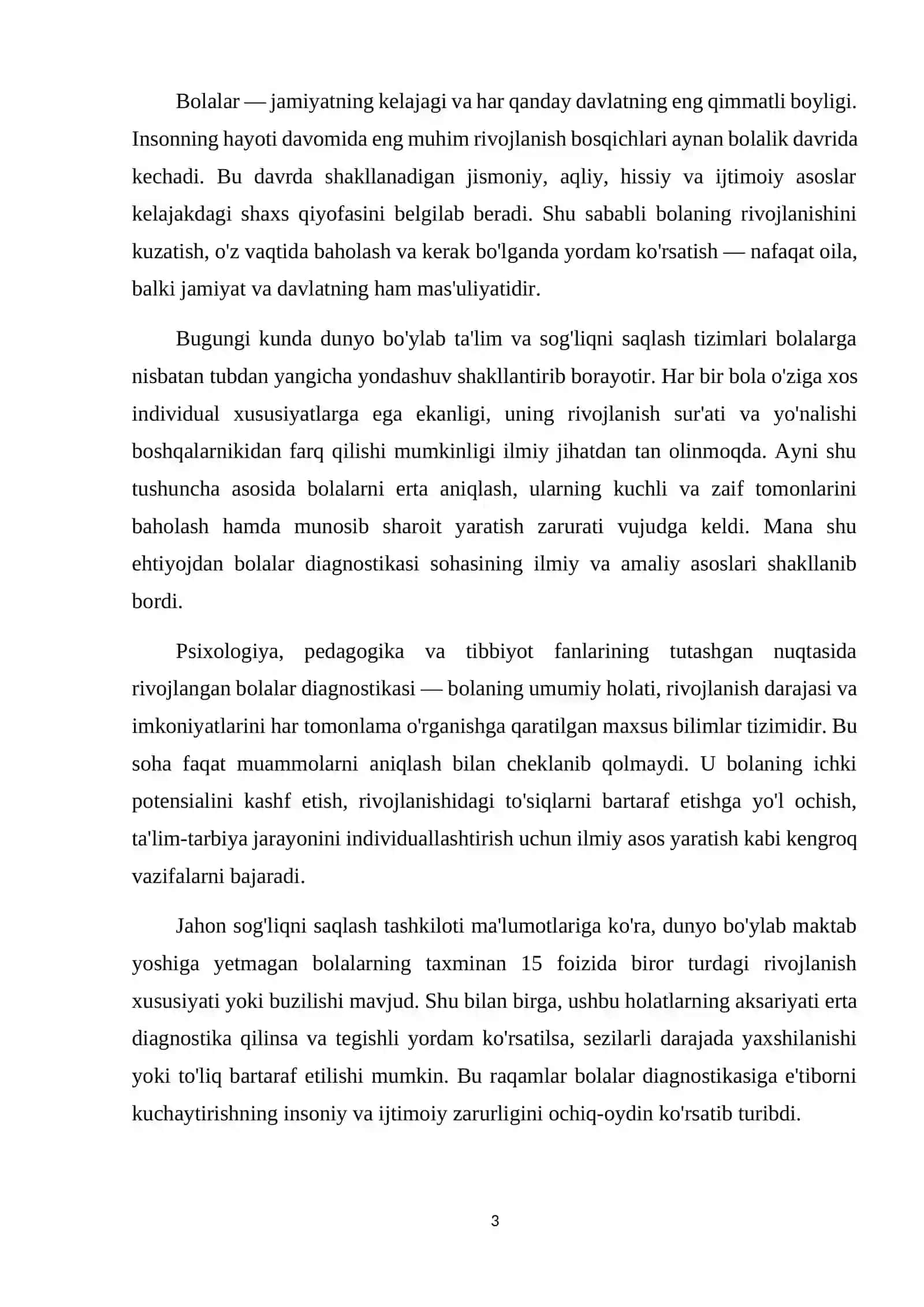 MAKTABGACHA TAʼLIM YOSHDAGI KAR BOLALAR DIAGNOSTIKASI 3