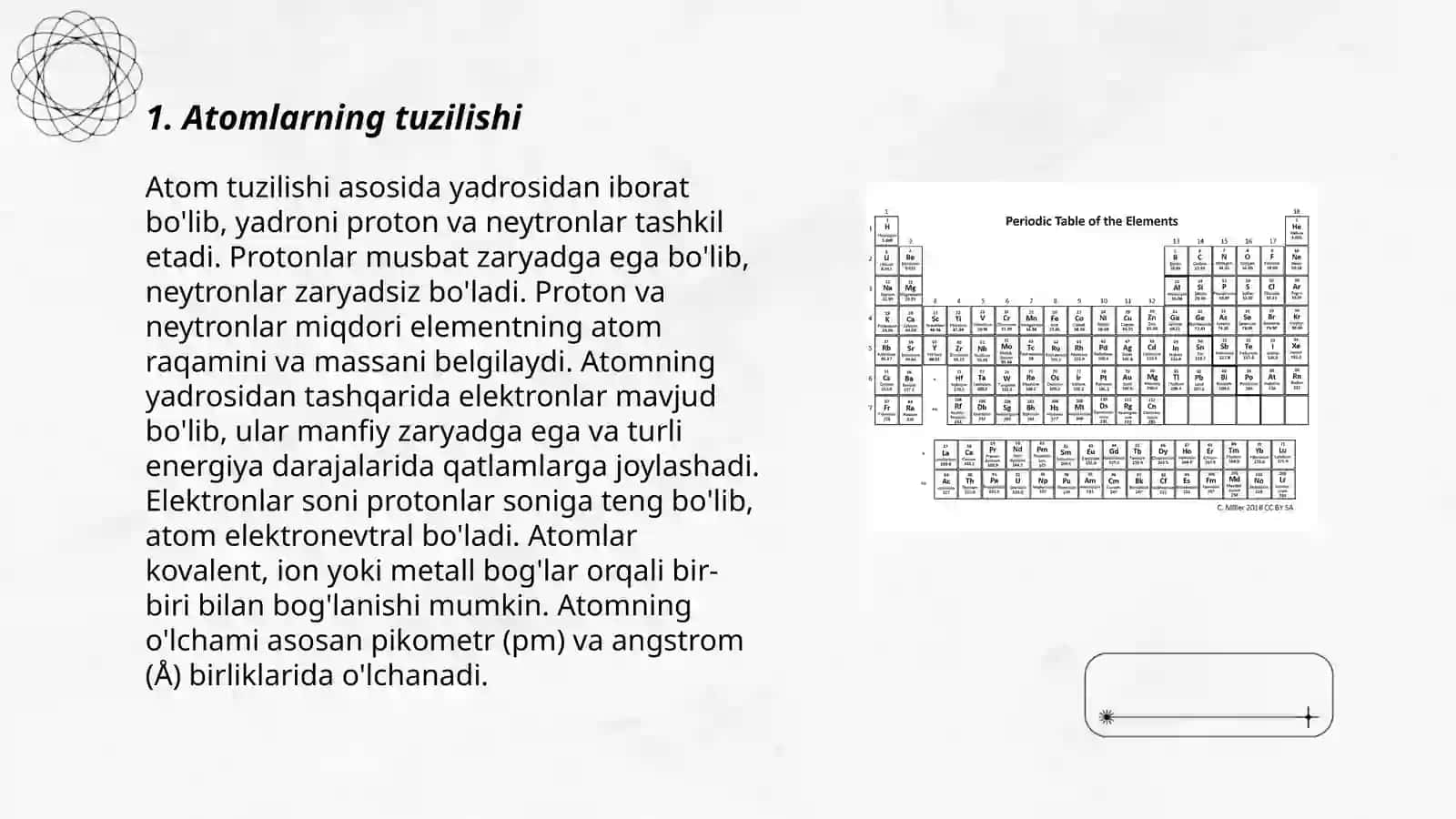 Atomlarning davriy va davriy boʻlmagan xossalari 3