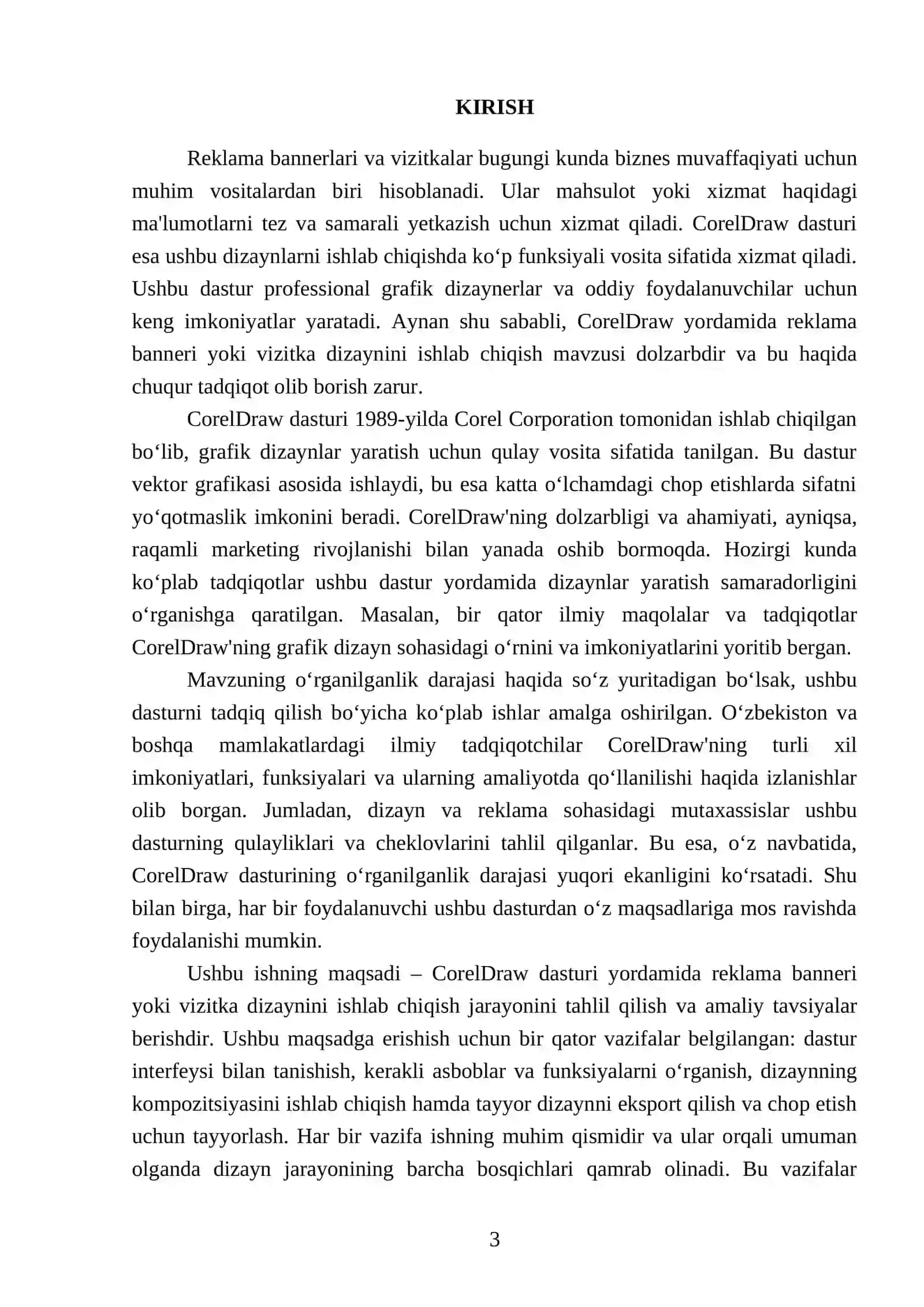 CorelDraw yordamida reklama banneri yoki vizitka dizaynini ishlab chiqish 3