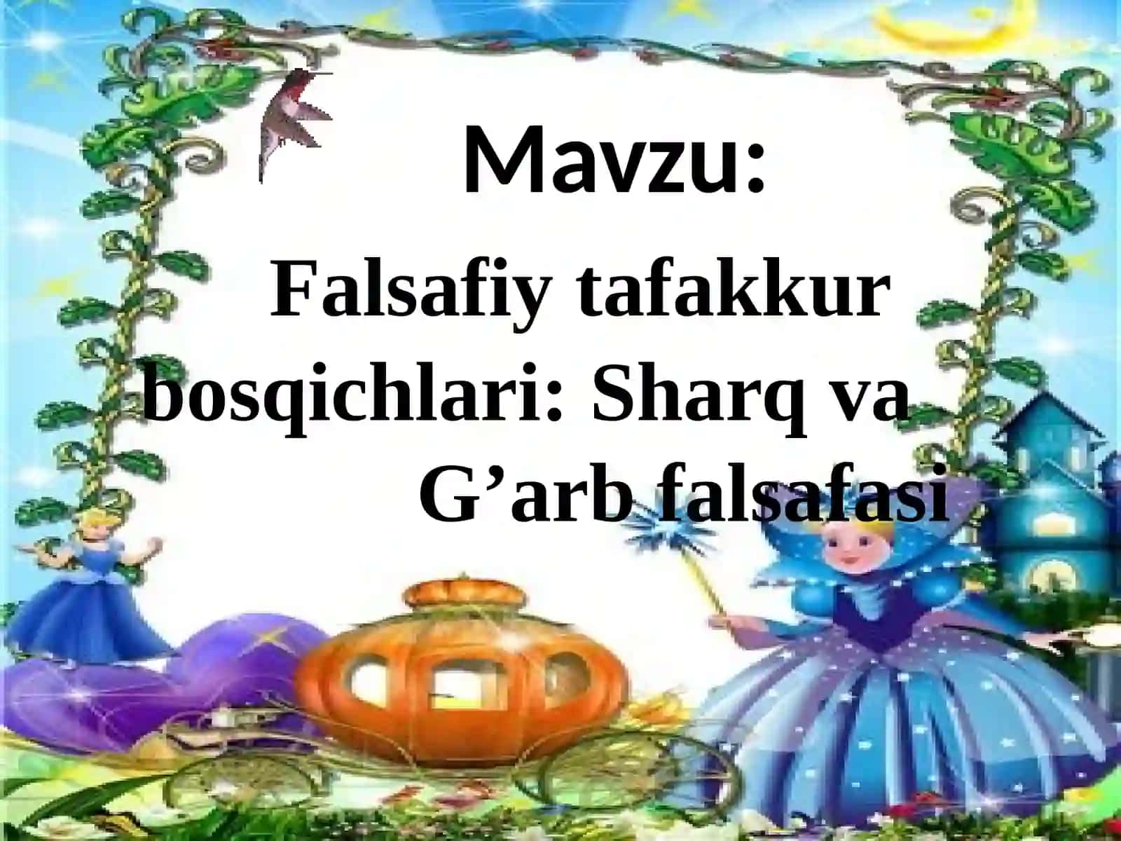 Falsafiy tafakkur bosqichlari: Sharq va Gʻarb falsafasi. Ahmad Yassaviy ‘’Hikmat’’lari 3