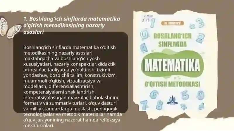 Boshlangʻich sinflarda matematika oʻqitish metodikasi 3